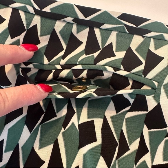 M by Missoni Dual Zipper Green Black Pencil Skirt - Italian 44 / US 8 - Picture 7 of 15